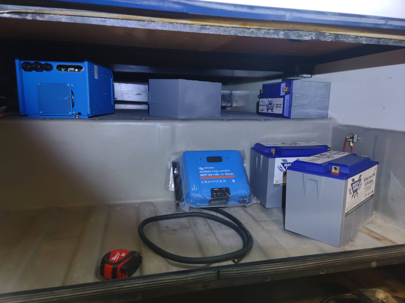 Victron energy and battle born batteries ready to be installed