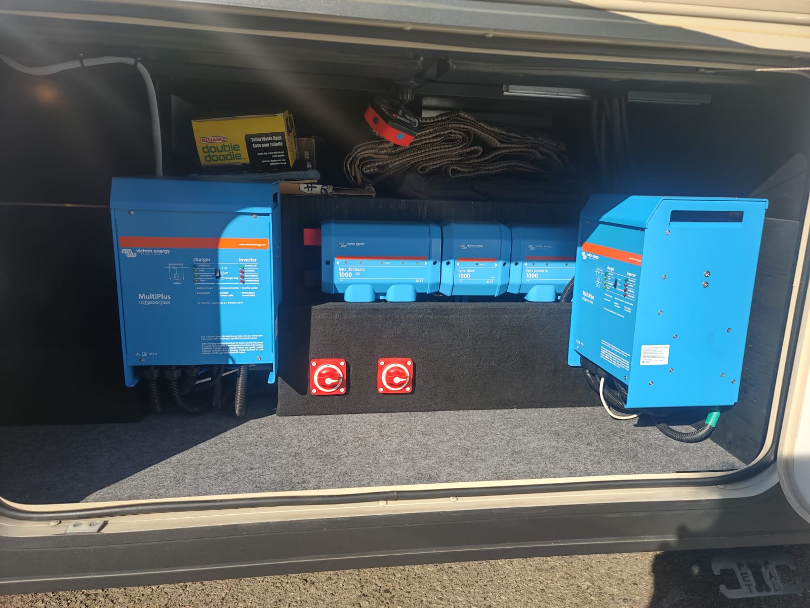 Victron energy devices installed in an RV