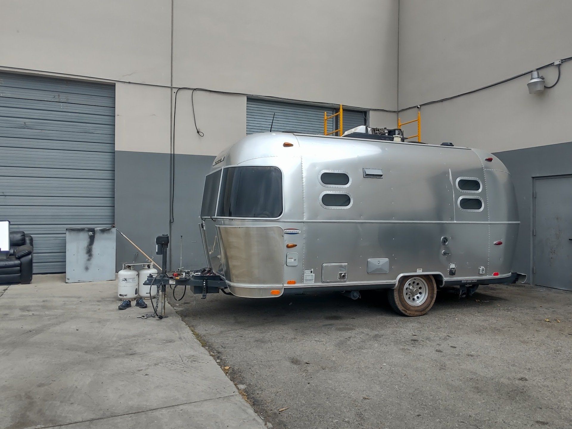 A small airstream trailer at our facility