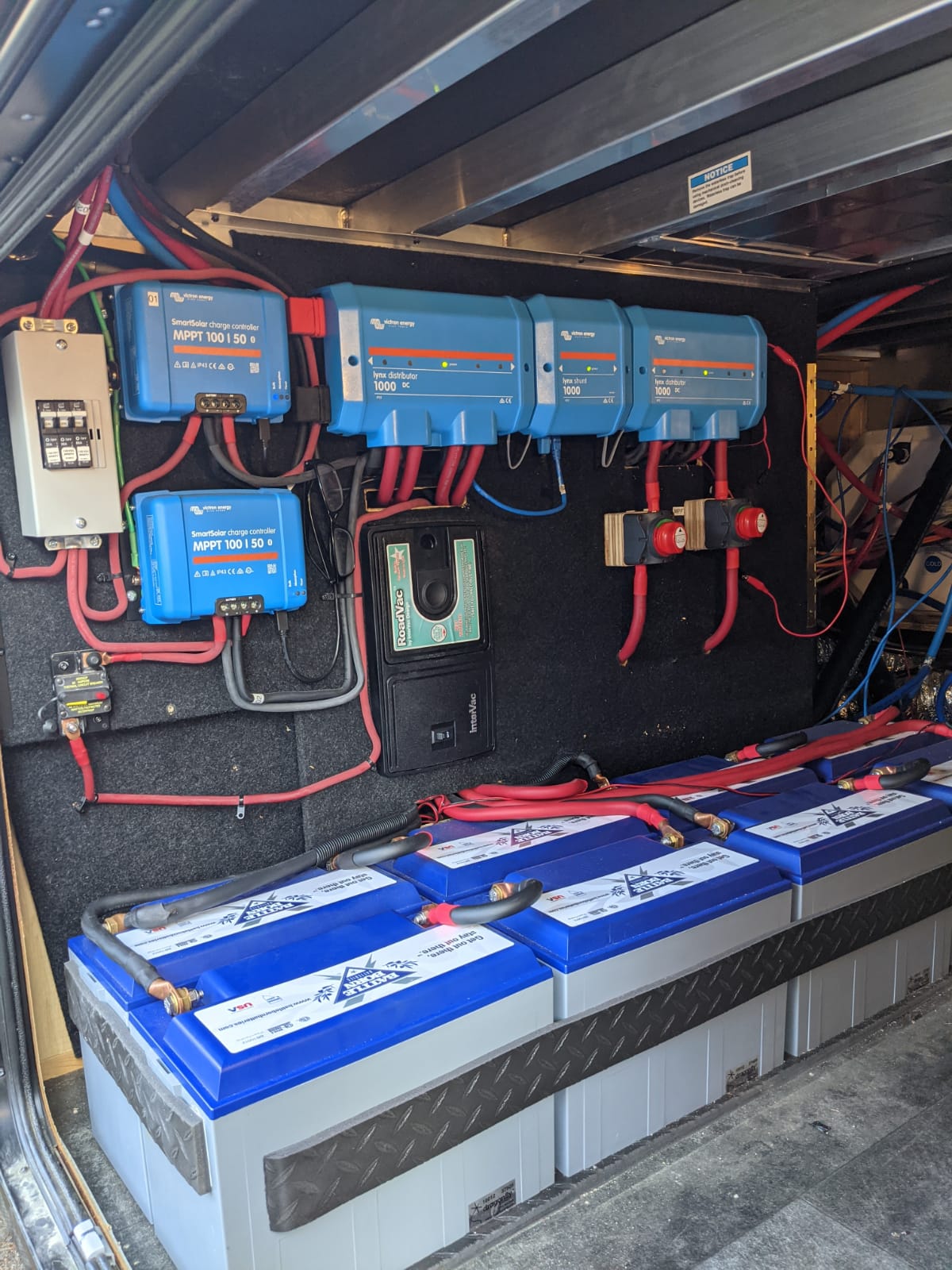 Victron energy devices installed in an RV