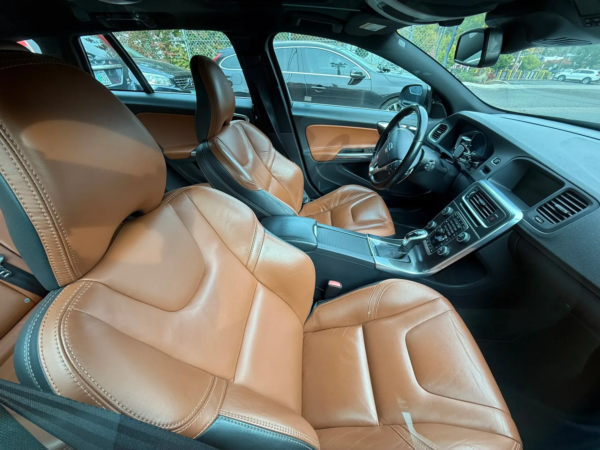 Tan Leather Interior of a Car | The V Shop