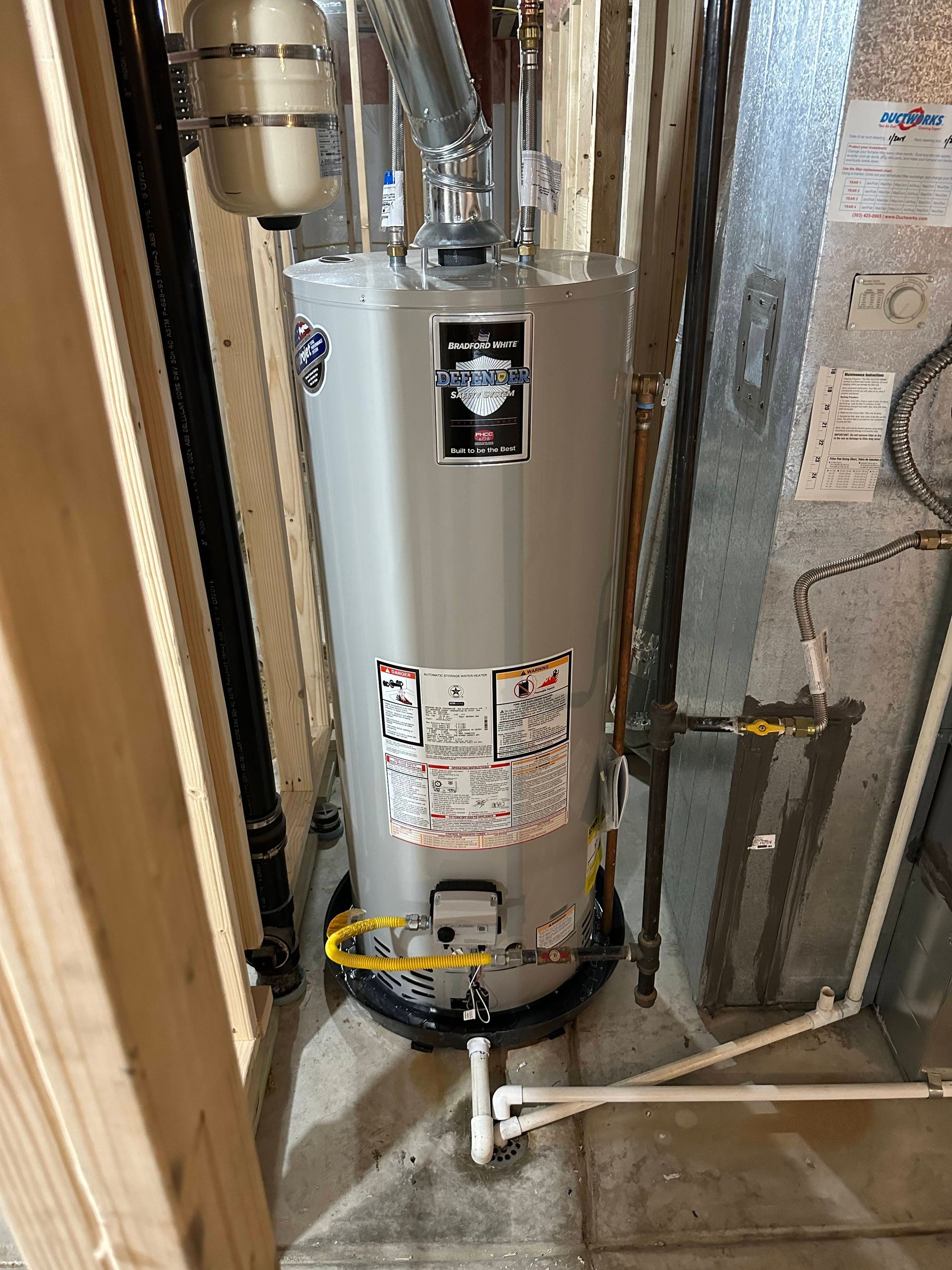 Residential water heater installation by Modtech inc.