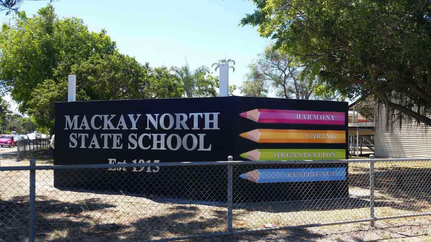 A Black Sign For Mackay North State School — Sun City Signs In Paget, QLD