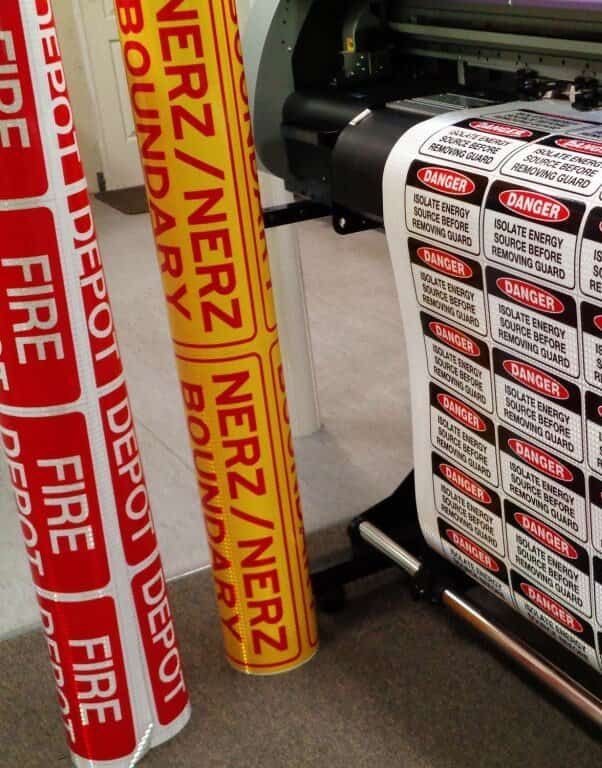 A Roll Of Nerz / Nerz Boundary Tape Is Being Printed — Sun City Signs In Paget, QLD