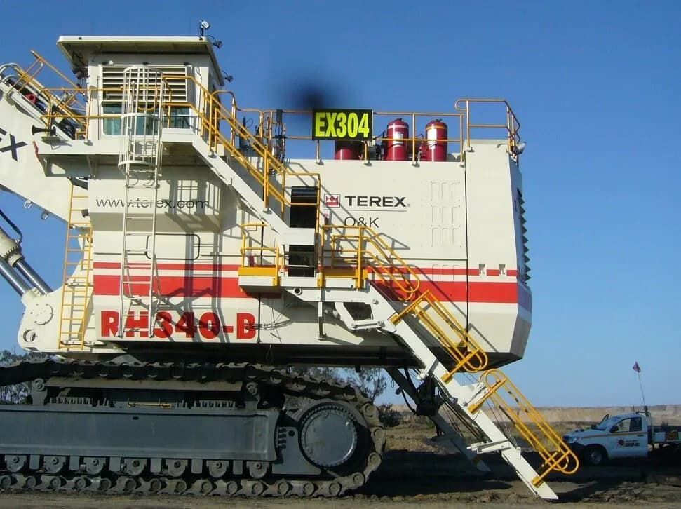 A Large Excavator With The Number Ex304 On It — Sun City Signs In Paget, QLD