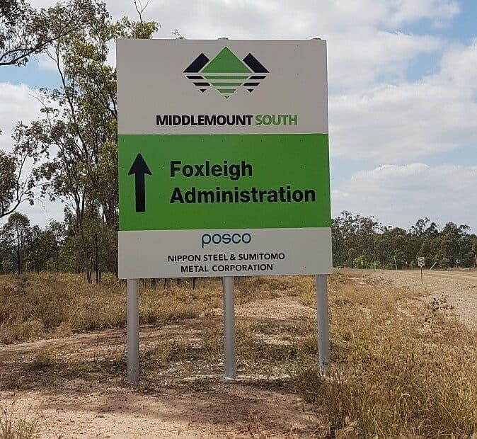 A Sign For The Middlemount South Foxleigh Administration — Sun City Signs In Paget, QLD