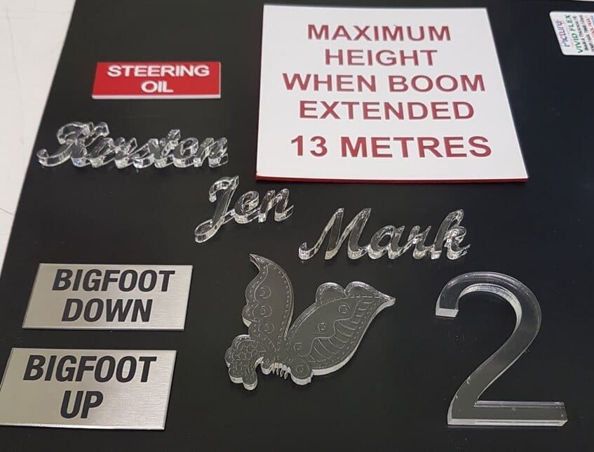 black signage