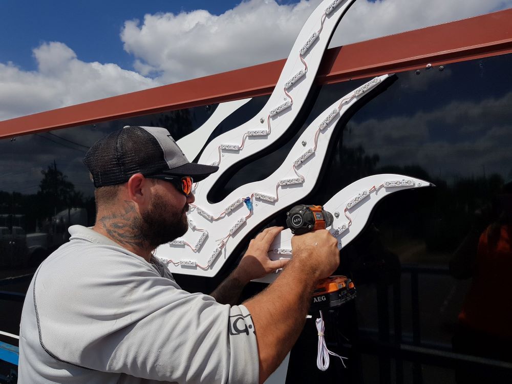 Signage installation