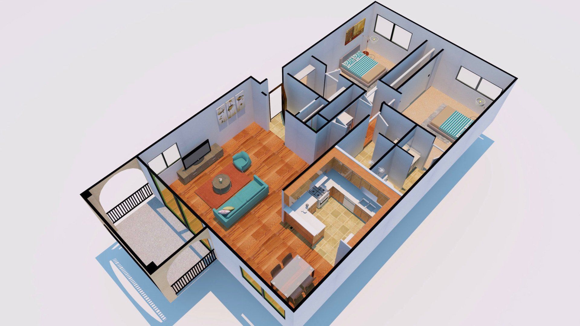 Highlands 3 Bedroom Floor Plan