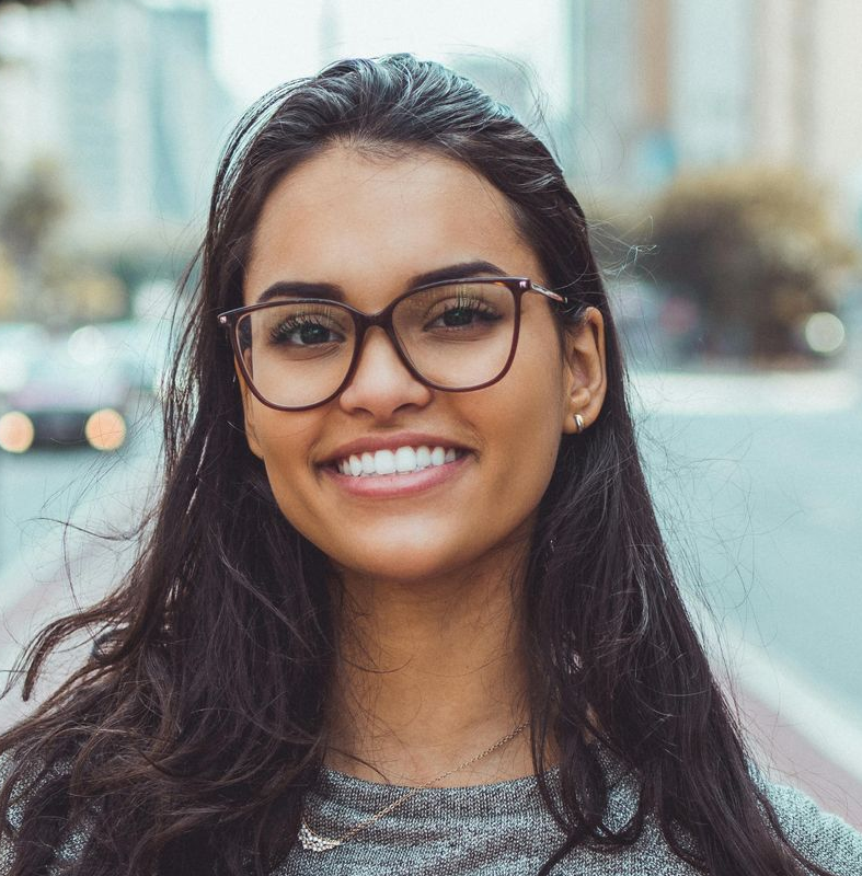 A young woman happy with Evergreen Marketing