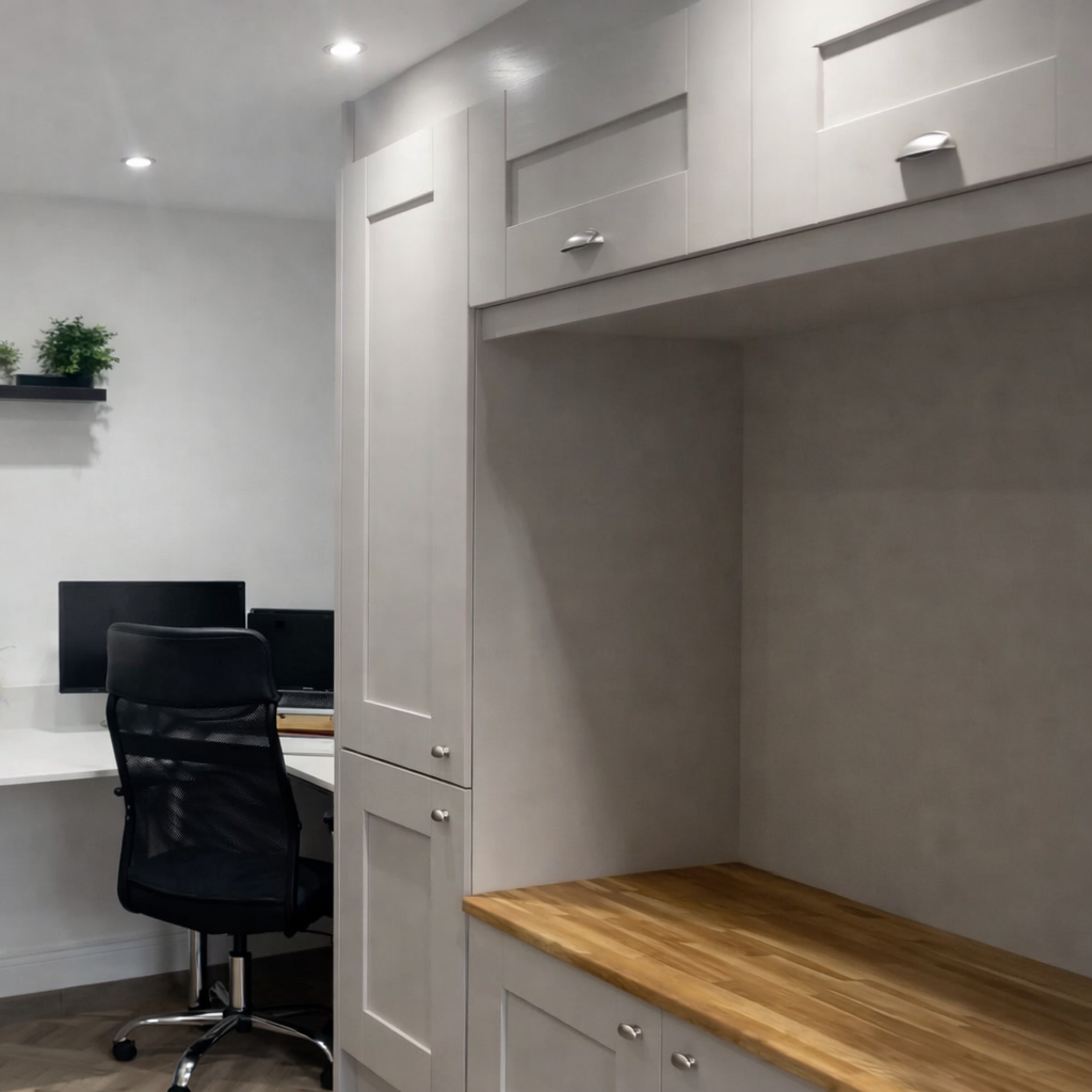 Townhouse new-build utility room project Derbyshire