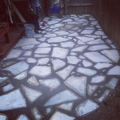 boerne custom hardscape stone path