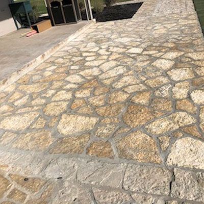custom hardscape stone pathway