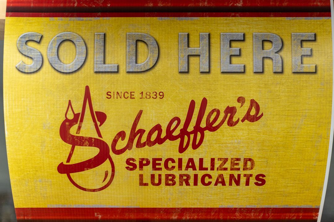 Schaeffer’s Specialized Lubricants Sign Displayed in Shop | Tex's Transmissions Complete Auto & Truck Care