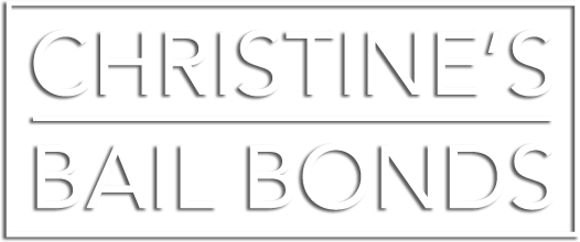 Logo for "CHRISTINE'S BAIL BONDS" with the text stacked in two lines, separated by a horizontal line, enclosed in a box.