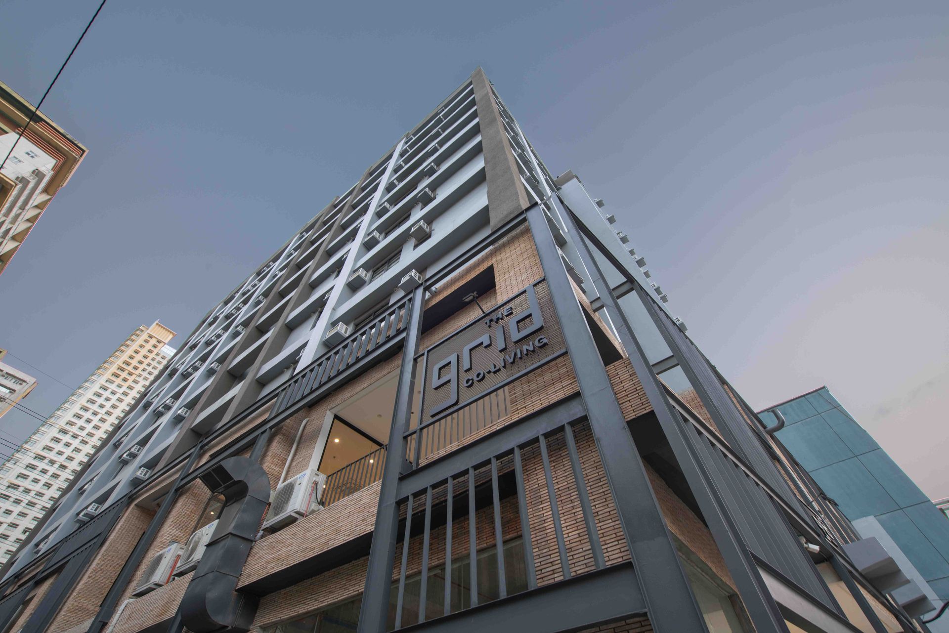 The Grid Co-living Facade.