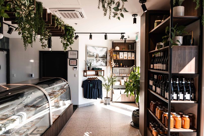 Une impression d'artiste de l'intérieur d'une boulangerie.