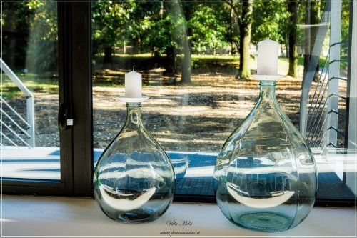 Bottiglie in vetro di forma tondeggiante