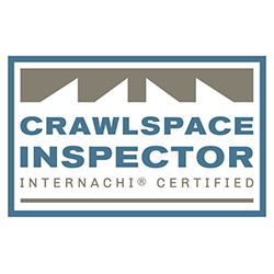 The logo for the crawlspace inspector is certified.