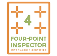 The four point inspector logo is a four point inspector certified logo.