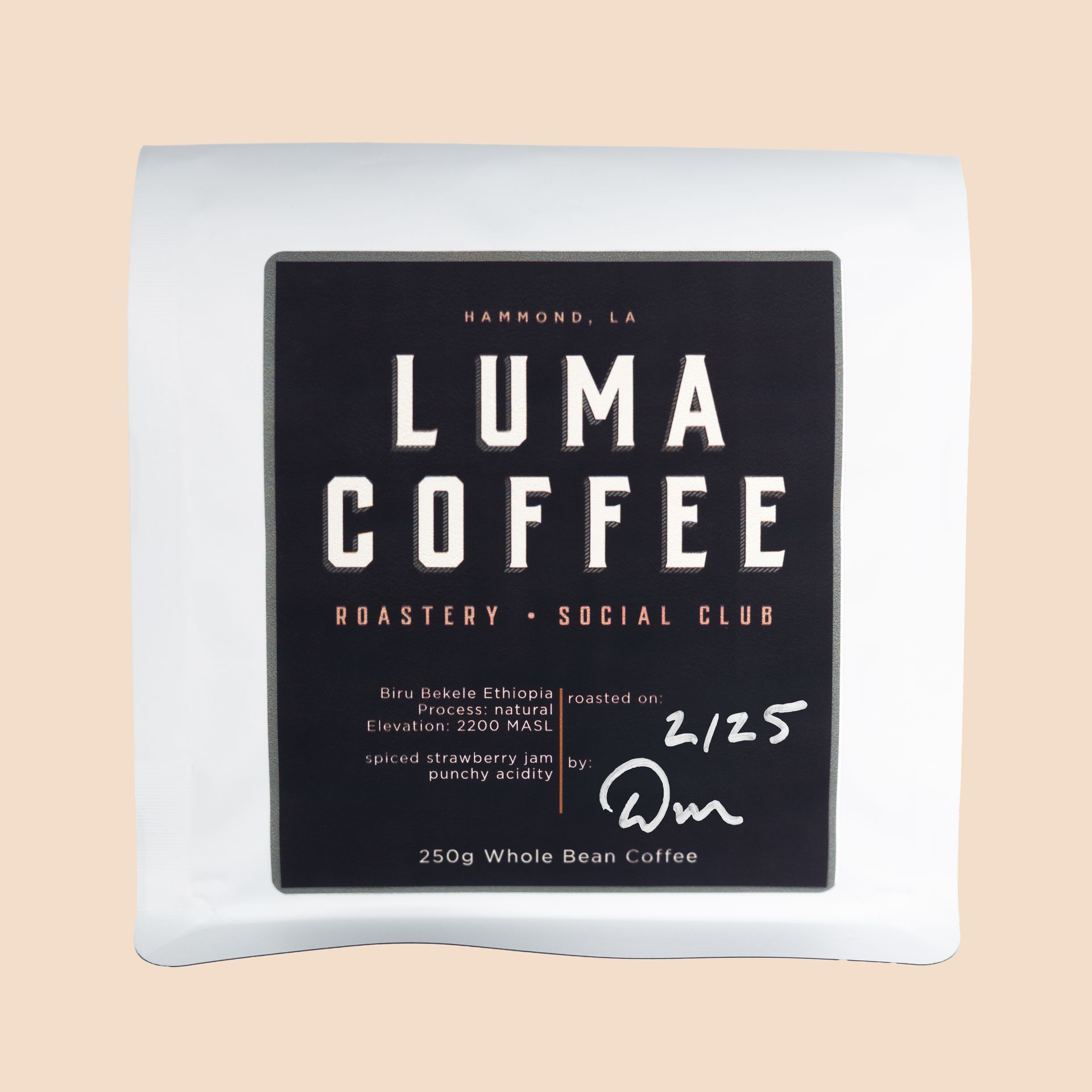 Luma Coffee Roasters Biru Bekele Ethiopia specialty coffee bags.