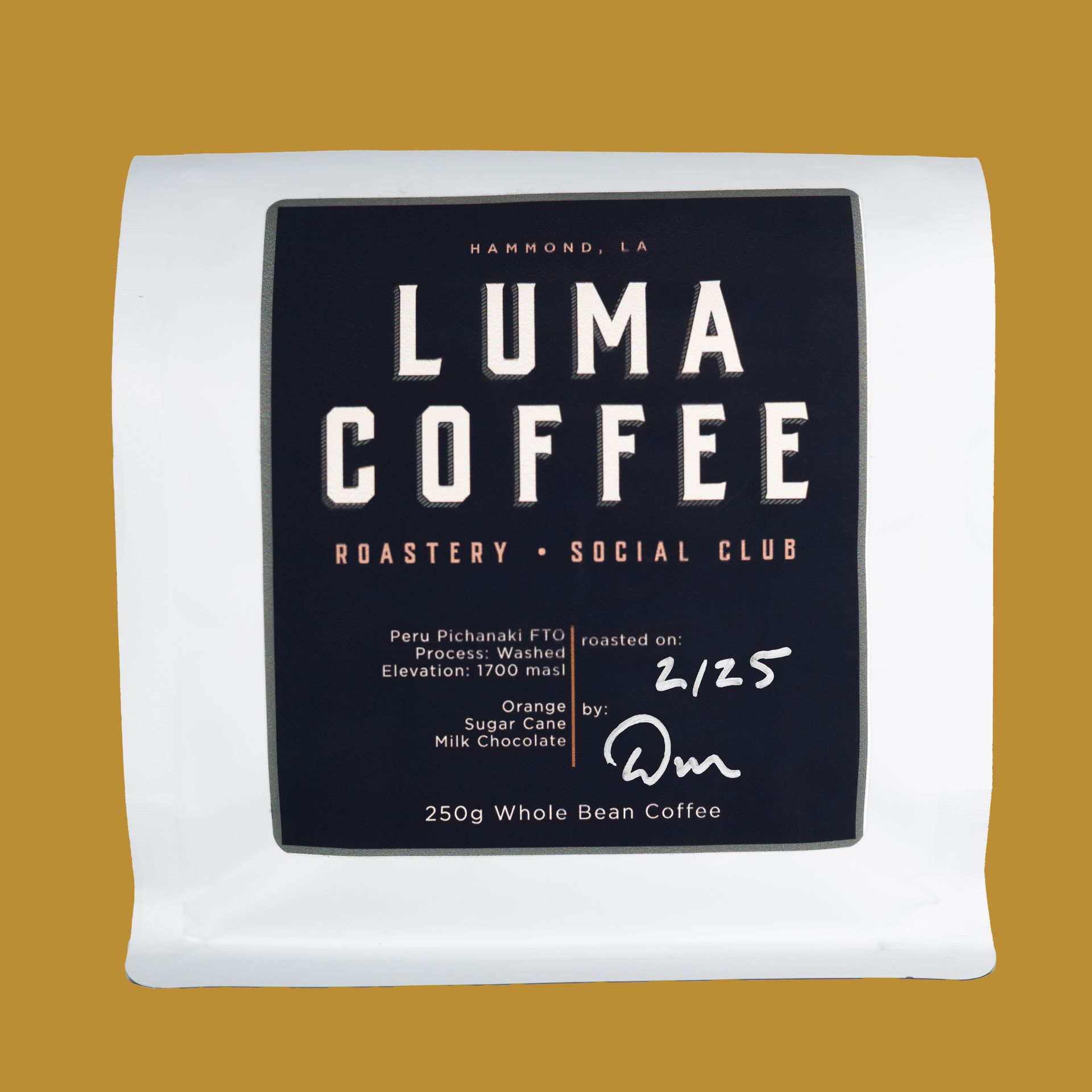 Luma Coffee Roasters Peru Pichanaki FTO specialty coffee bags.