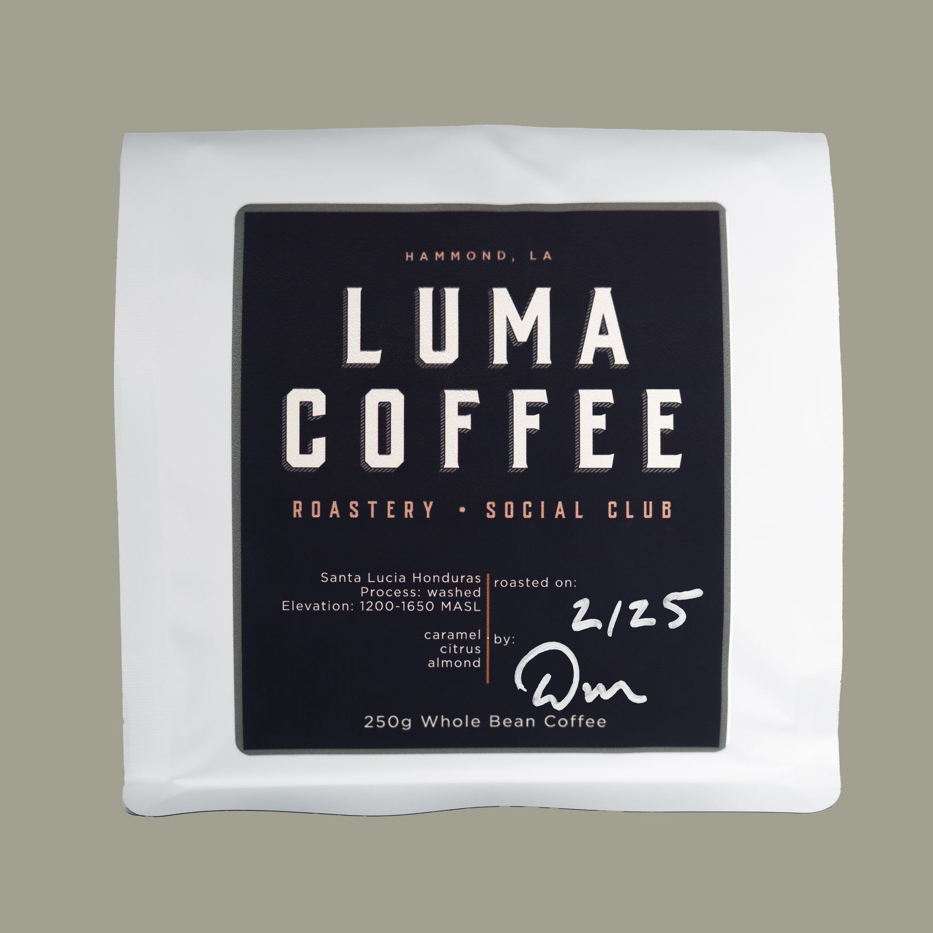 Luma Coffee Roasters Santa Lucia Honduras specialty coffee bag.