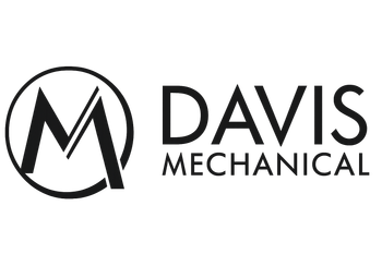 Logo for Davis Mechanical: a white 