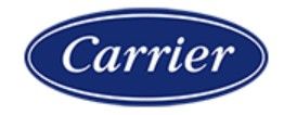Carrier logo: white text on a blue oval with a white outline.
