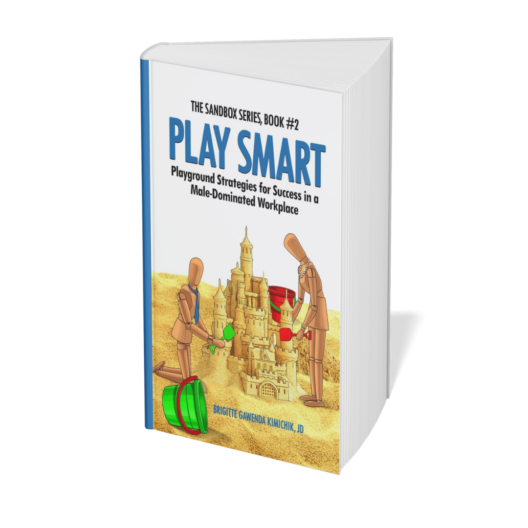 A book titled play smart with a sand castle on the cover