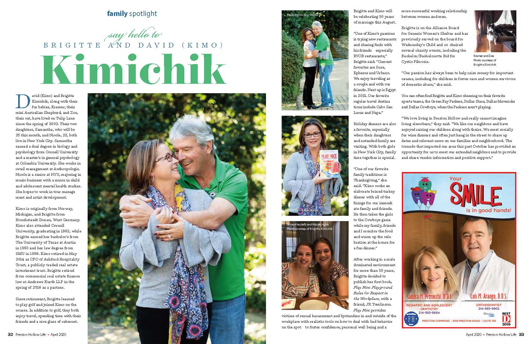 A couple is hugging each other on the cover of a magazine.