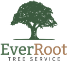 Logo for EverRoot Tree Service: A green tree silhouette above the company name in green and brown text.