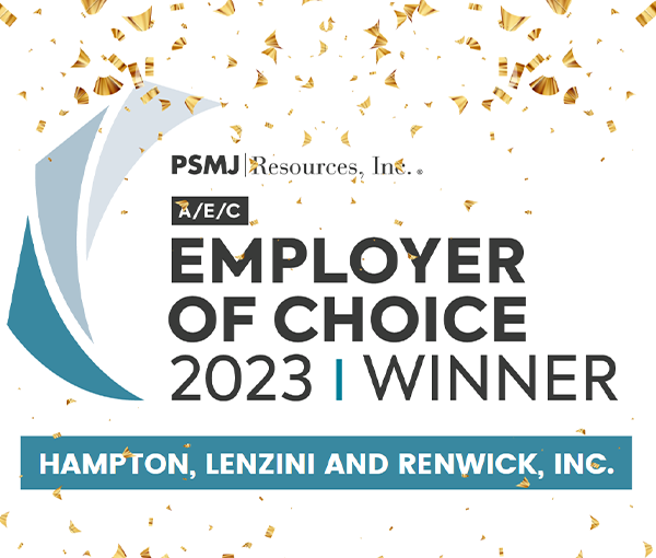 Hampton Lenzini and Renwick, Inc. (HLR) Number One 2023 A/E/C Employer of Choice®