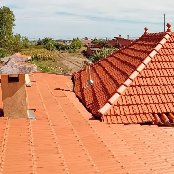 telhado limpo e impermeabilizado