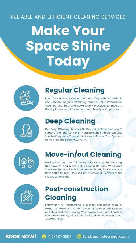 A poster for cleaning services that says A poster for cleaning services that says