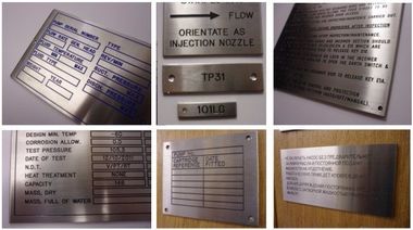 Nameplate engraving options