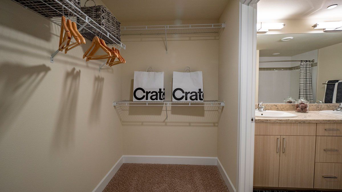 Spacious apartment floor plan at Woodin Creek Village.