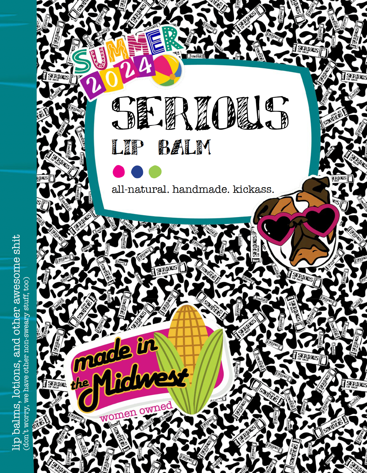 A notebook that says serious made in the midwest