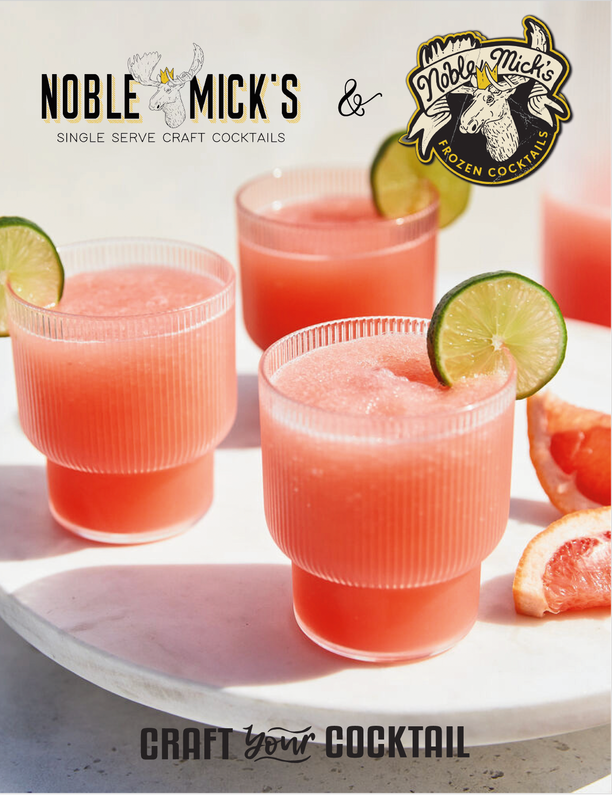 Noble mick 's craft home cocktail is shown on a white plate