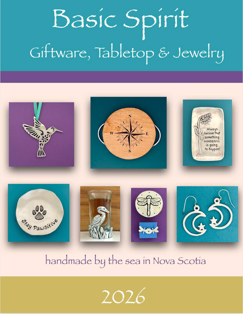 A poster for basic spirit shows a variety of items