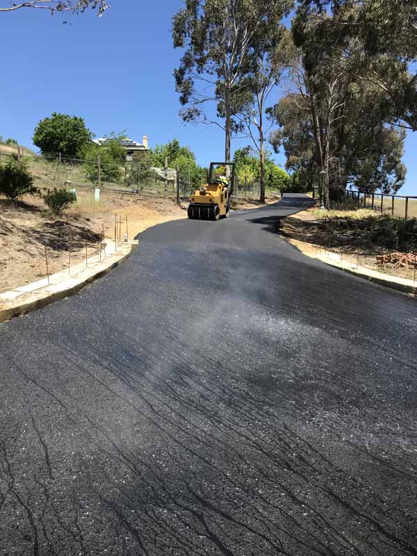 newly paved driveway