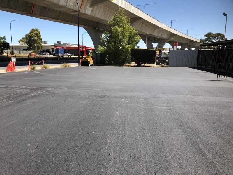 newly paved parking lot