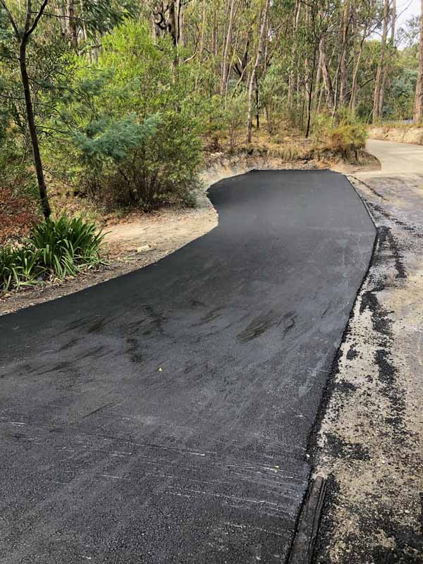 newly paved driveway