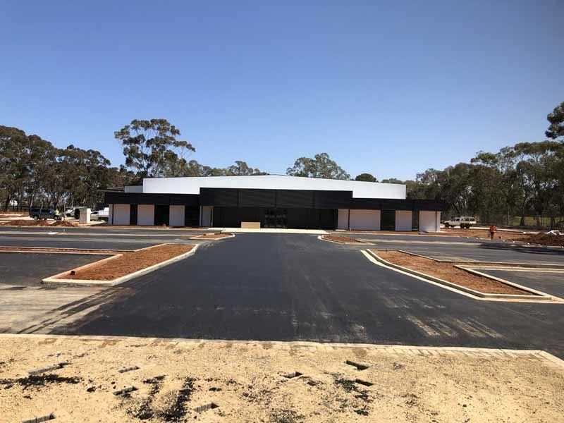 newly paved parking lot
