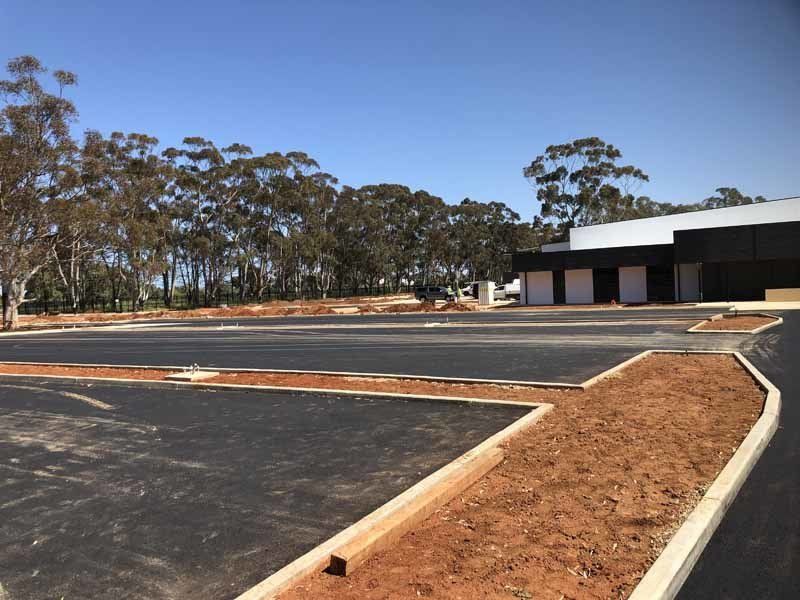 newly paved parking lot