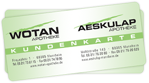 Ein Logo für die Adler-Apotheke mit einem Vogel darauf