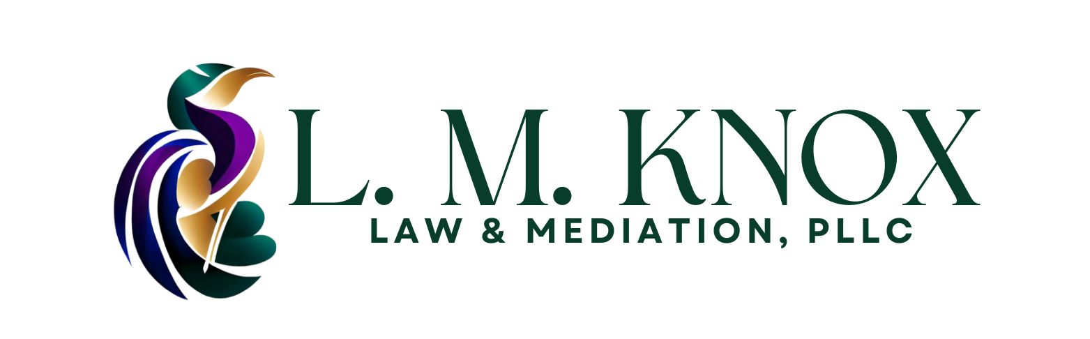 A logo for l.m. knox law & mediation pllc