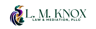 A logo for l.m. knox law & mediation pllc