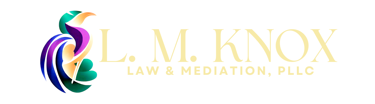 A logo for l.m. knox law & mediation pllc