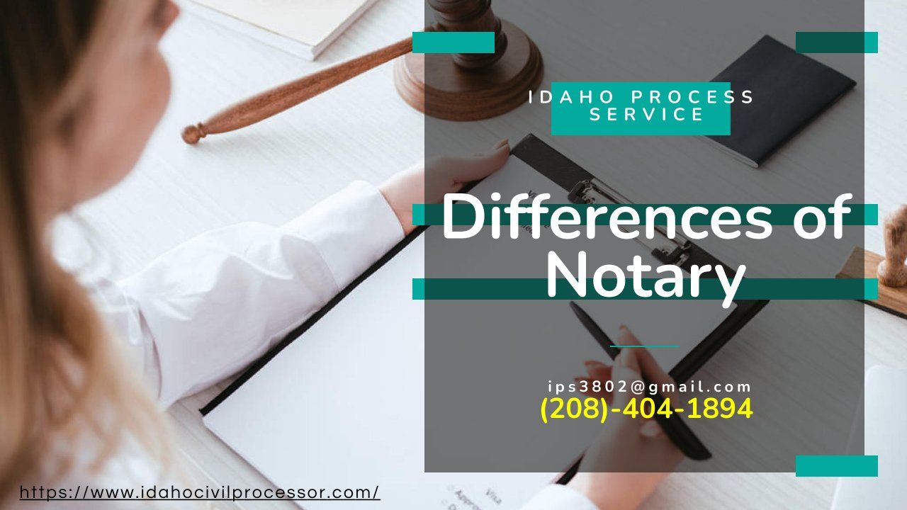 Differences Of Notary In Terms Of Names & Description